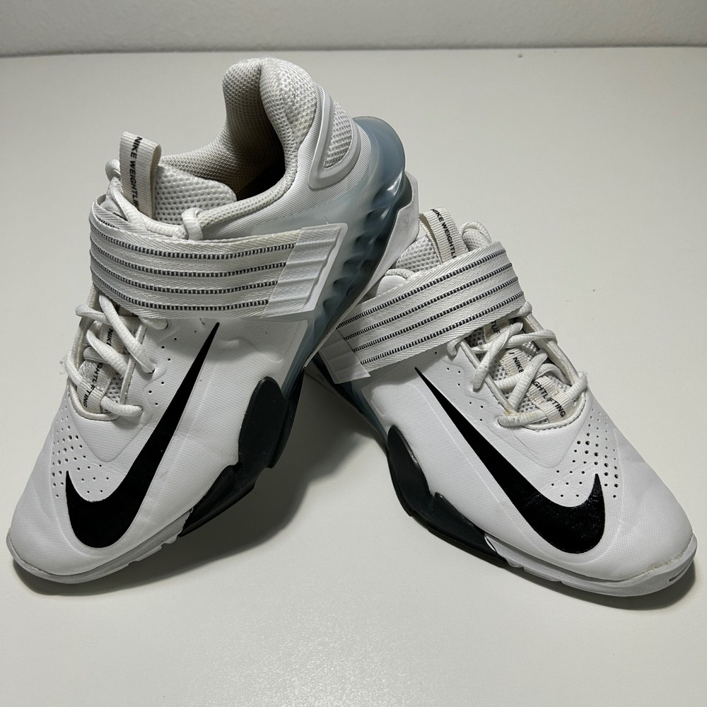 Nike Savaleos Mens Weightlifting Shoes White Black Iron Grey CV5708-100 Size 7
